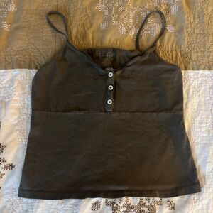 brandy melville brown babydoll tiffany tank